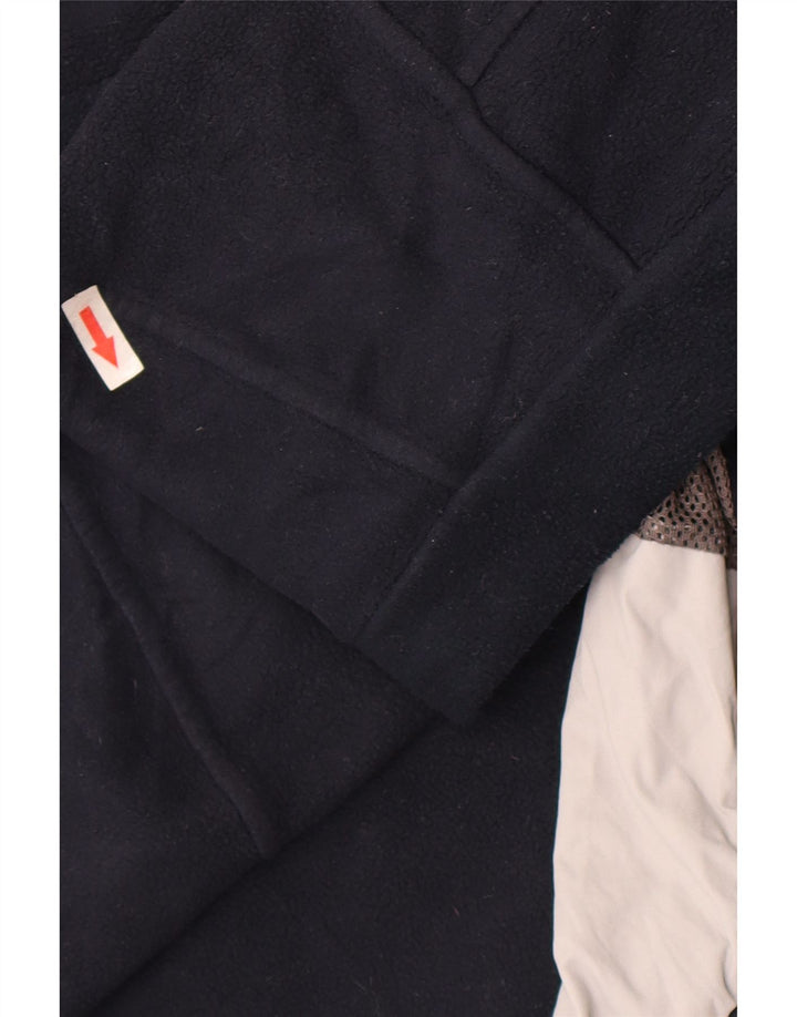 Helly Hansen Mens Graphic Fleece Jacket UK 40 Large Navy Blue Colourblock