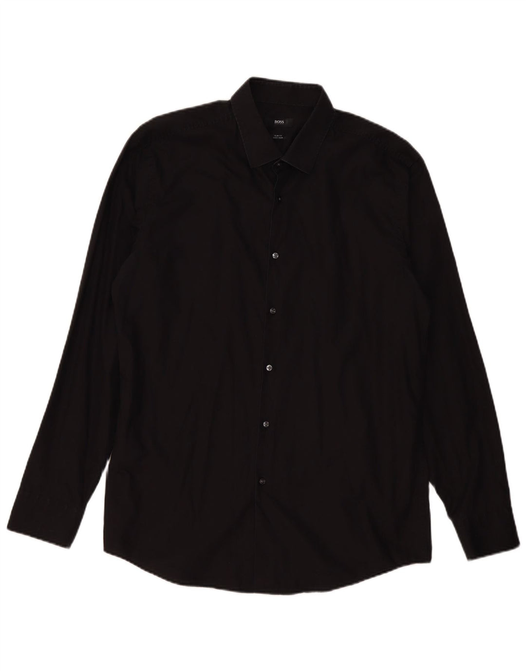 HUGO BOSS Mens Slim Fit Shirt Size 43 17 XL Black Cotton