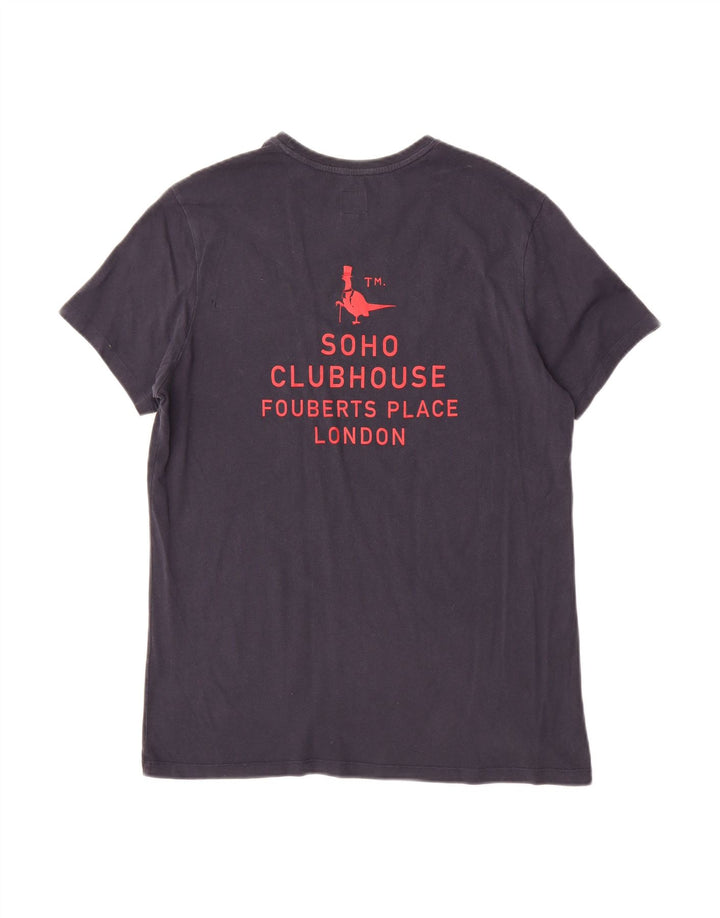 JACK WILLS Mens Soho Graphic T-Shirt Top Small Navy Blue
