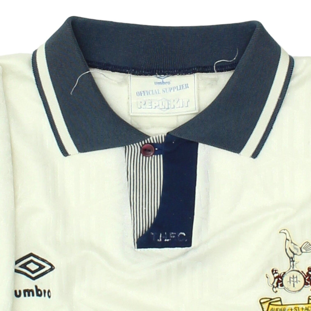 Tottenham Hotspur 1991-93 Umbro Mens Home Shirt | Vintage 90s Football Sports | Vintage Messina Hembry | Thrift | Second-Hand Messina Hembry | Used Clothing | Messina Hembry 