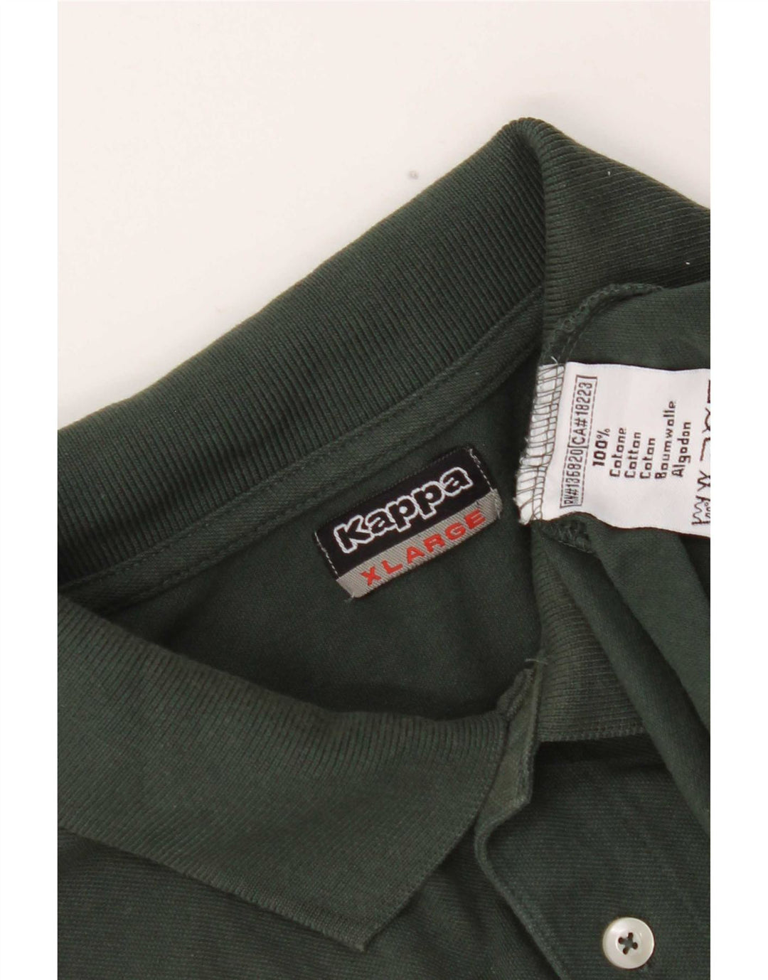 Kappa Mens Polo Shirt XL Green Cotton