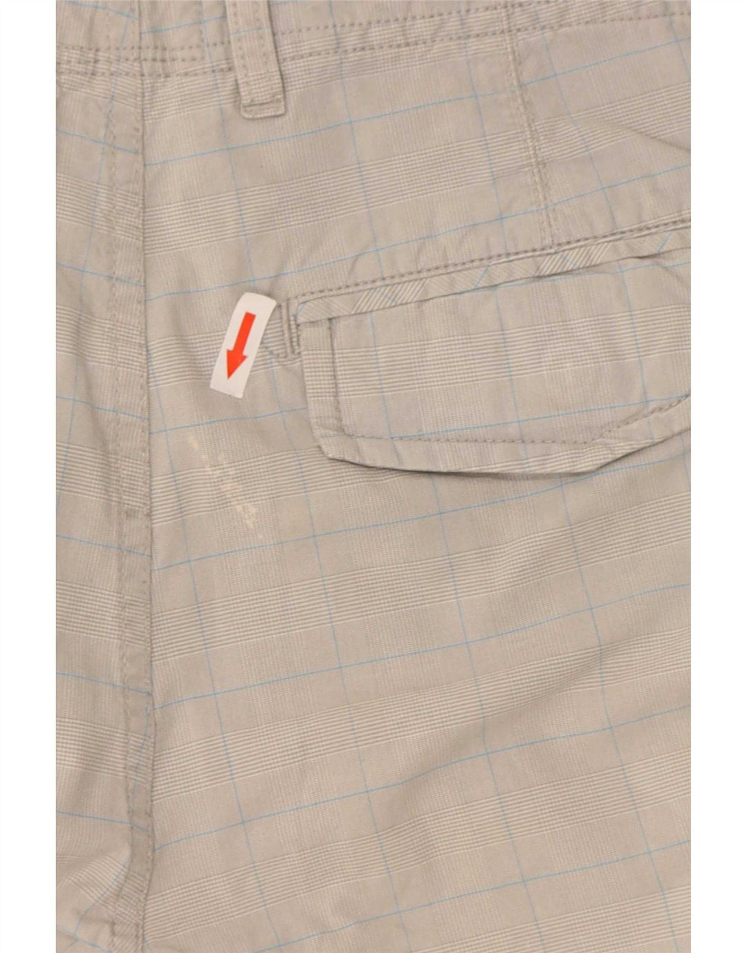 Woolrich Mens Cargo Shorts W34 Large Grey Check