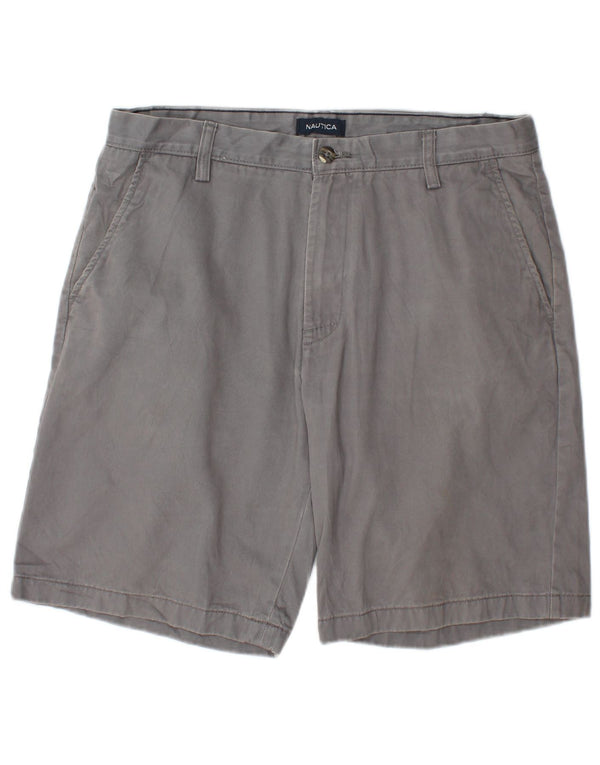 Nautica Mens Chino Shorts W32 Medium Grey Cotton