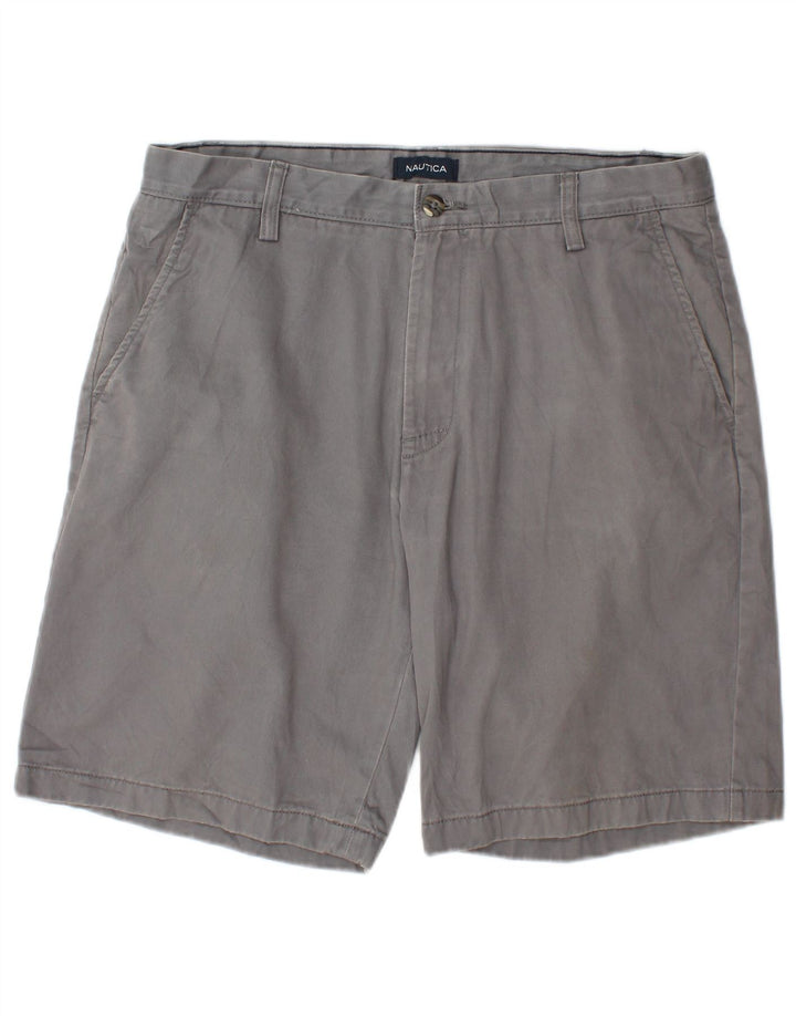 Nautica Mens Chino Shorts W32 Medium Grey Cotton