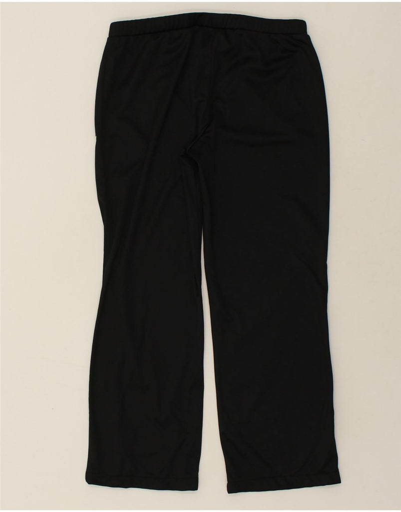 ASICS Womens Tracksuit Trousers UK 14 Large Black Polyester | Vintage Asics | Thrift | Second-Hand Asics | Used Clothing | Messina Hembry 