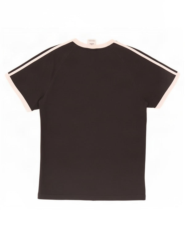 Adidas Mens T-Shirt Top Large Black Cotton