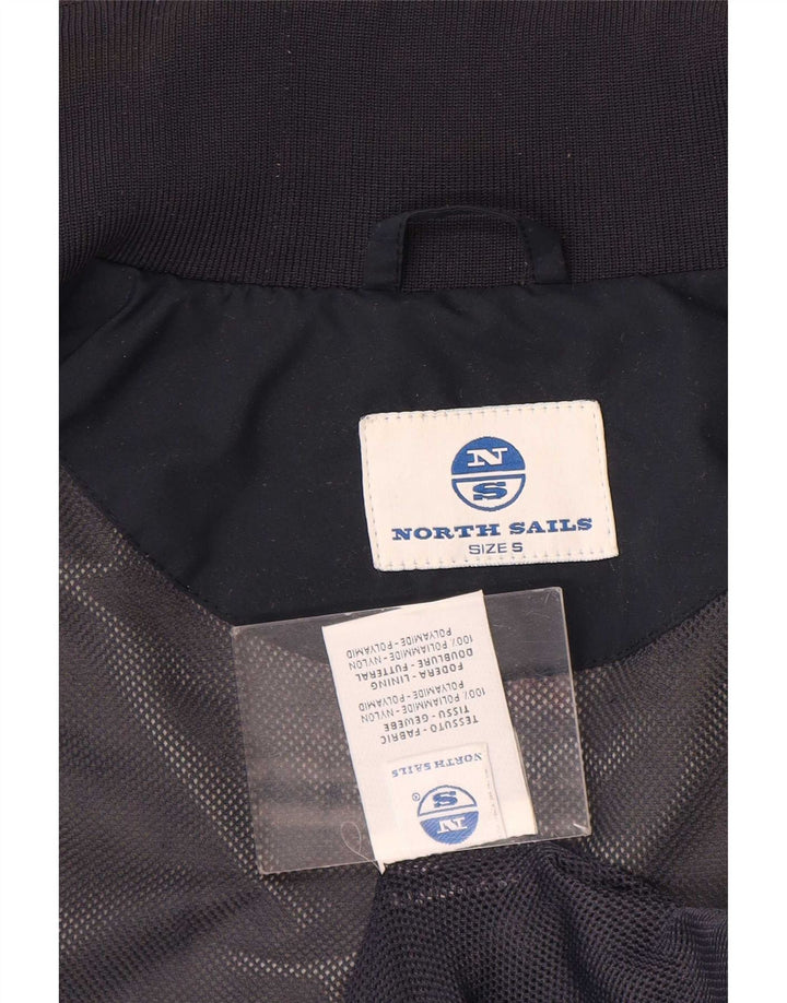 North Sails Mens Graphic Bomber Jacket UK 36 Small Navy Blue Nylon