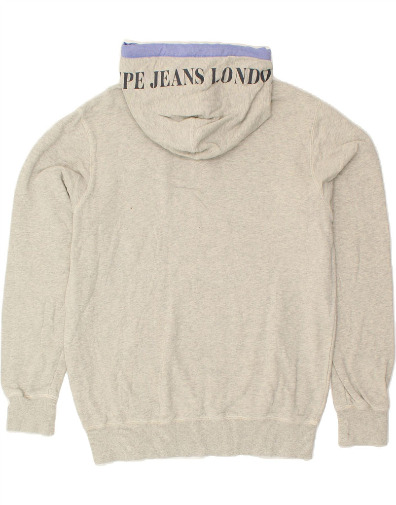PEPE JEANS Mens Graphic Hoodie Jumper Medium Grey | Vintage PEPE Jeans | Thrift | Second-Hand PEPE Jeans | Used Clothing | Messina Hembry 