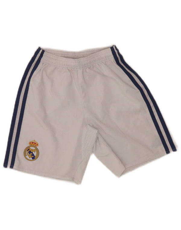 Adidas Boys Real Madrid Sport Shorts 9-10 Years White Polyester