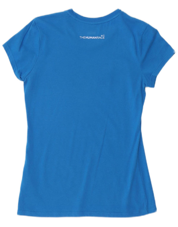 Nike Womens Graphic T-Shirt Top UK 8/10 Small Blue Cotton
