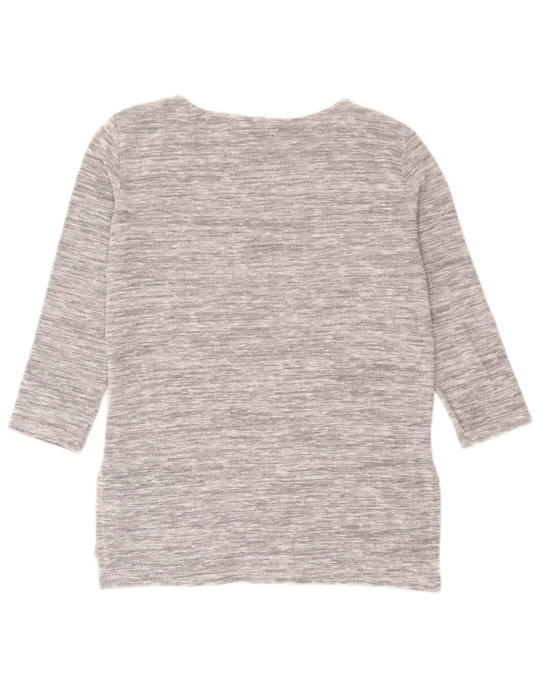 Marks & Spencer Womens Loose Fit Top 3/4 Sleeve UK 8 Small Grey Flecked