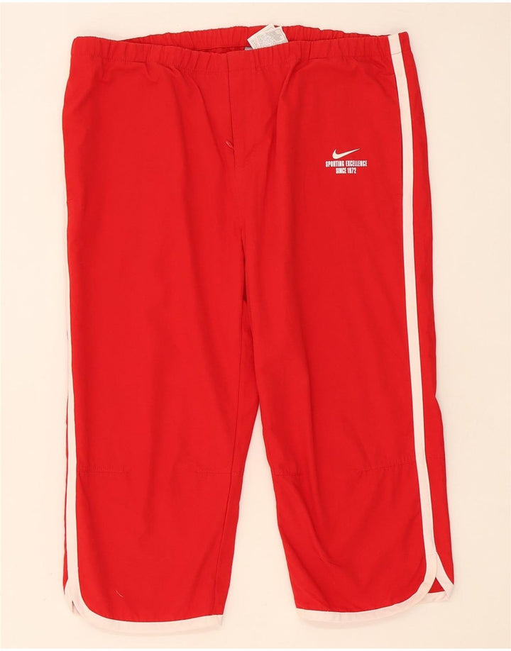 Nike Womens Capri Tracksuit Trousers UK 14/16 Large  Red Polyester