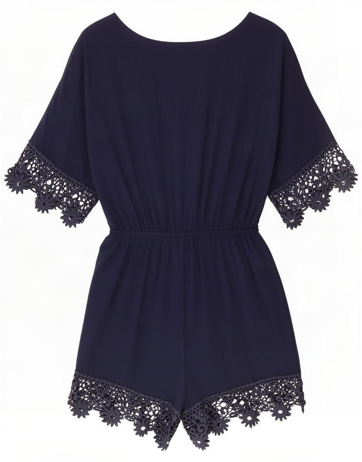 Guess Womens Playsuit UK 8 Small Navy Blue Viscose