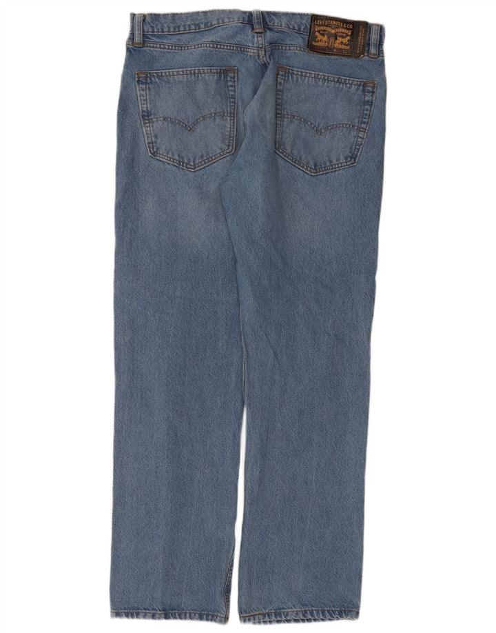 Levi's Mens 551 Straight Jeans W34 L32 Blue Cotton