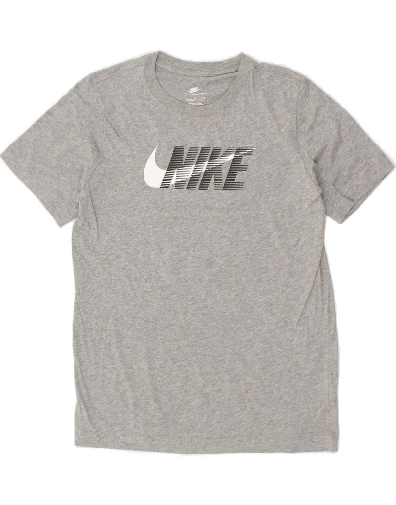 NIKE Boys Graphic T-Shirt Top 12-13 Years Large Grey Cotton | Vintage Nike | Thrift | Second-Hand Nike | Used Clothing | Messina Hembry 