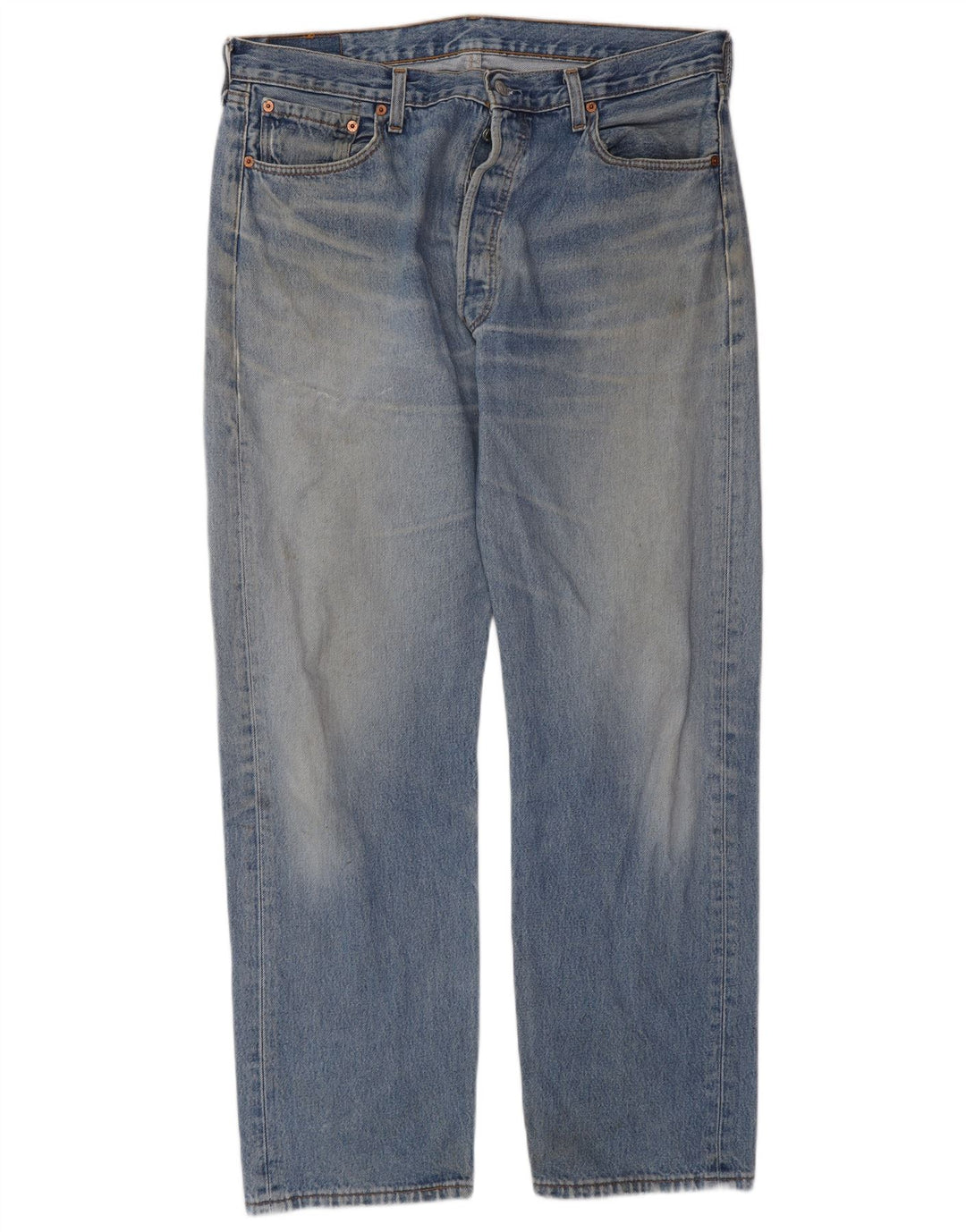 Levi's Mens Straight Jeans W38 L32 Blue Cotton