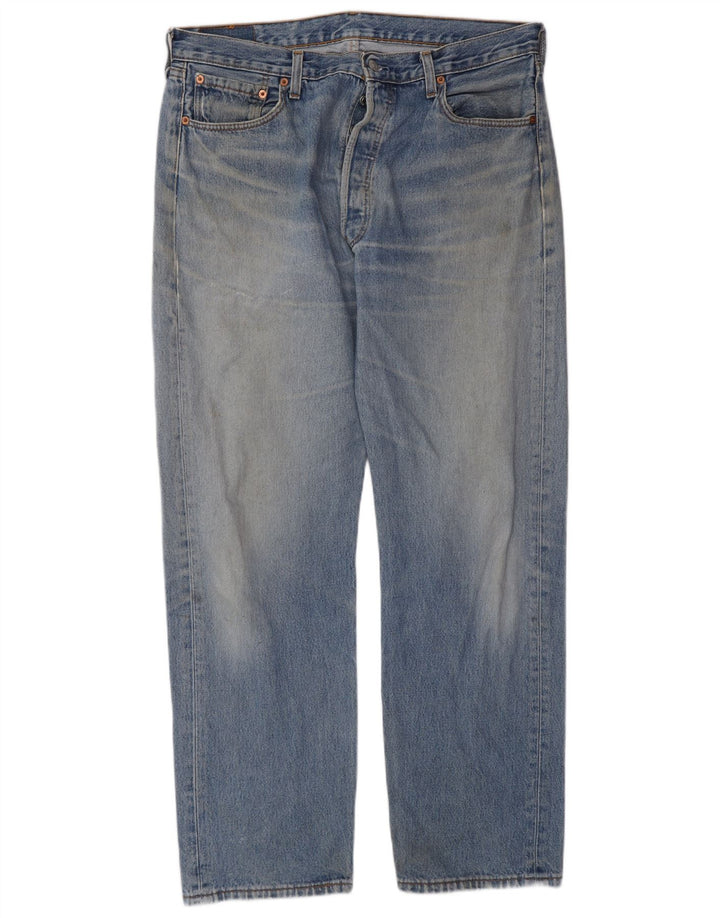 Levi's Mens Straight Jeans W38 L32 Blue Cotton