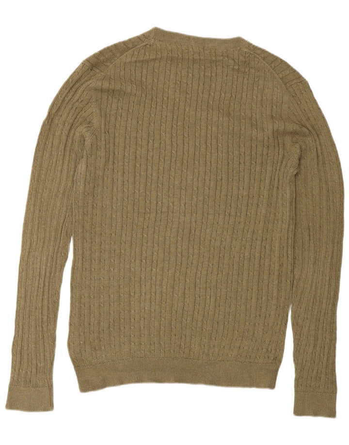 Jack & Jones Mens Crew Neck Jumper Sweater Small Khaki