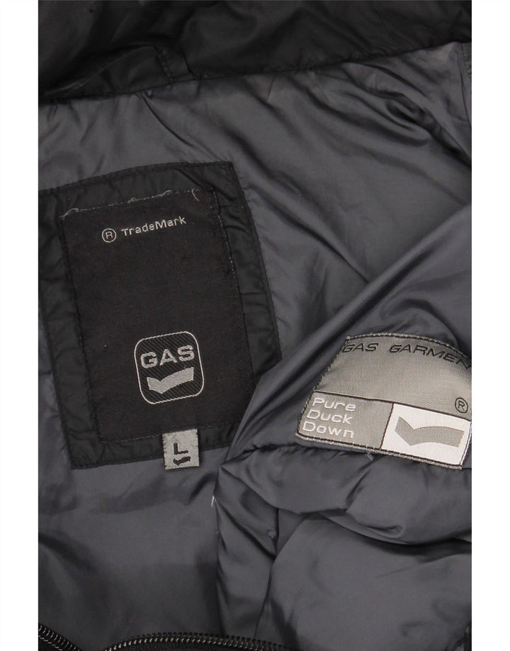 Gas Mens Hooded Padded Jacket UK 40 Large Black