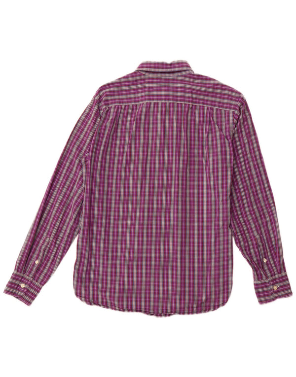 J. Crew Mens Tailored Fit Shirt Medium Purple Check Cotton
