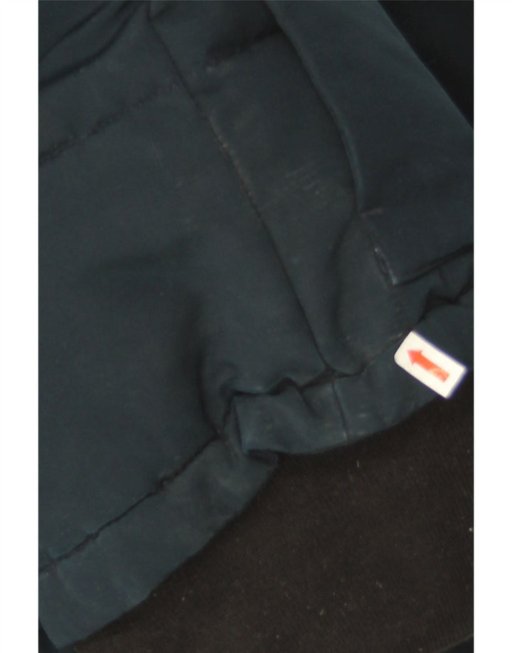 Superdry Womens Oversized Hooded Padded Jacket UK 8 Small Navy Blue
