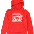 Levi's Boys Graphic Hoodie Jumper 9-10 Years Red Cotton