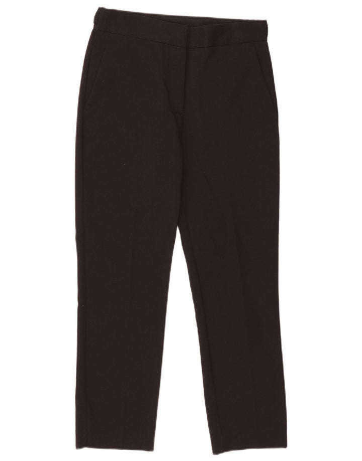 Zara Womens Cropped Trousers Small W26 L23 Black