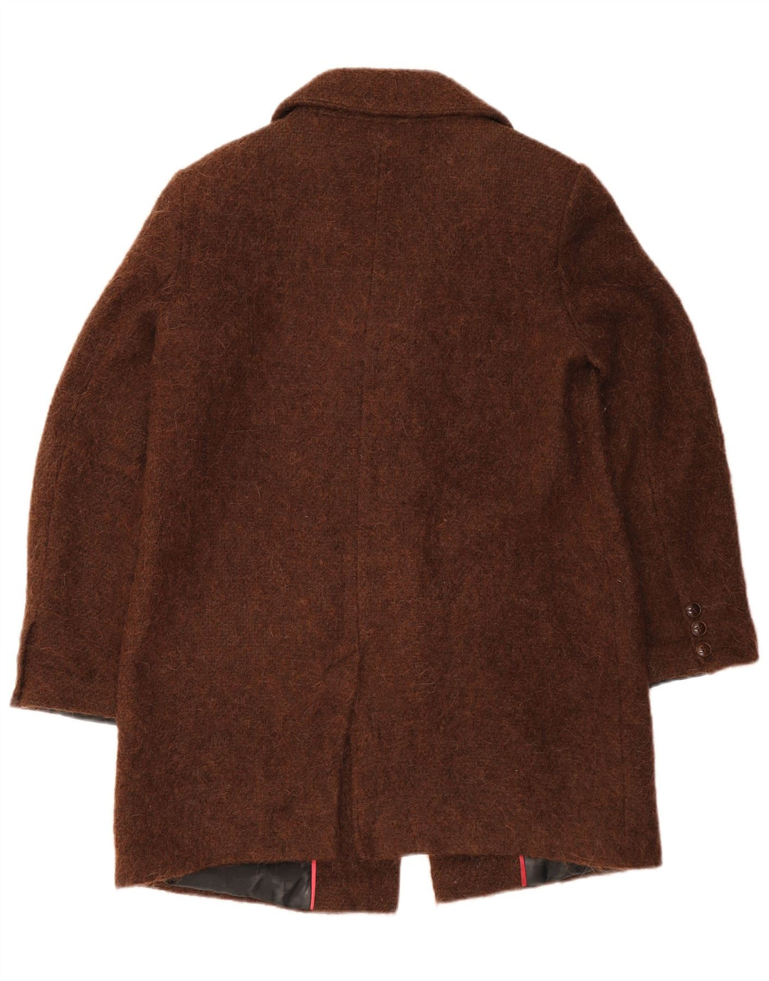 Franco Callegari Womens Overcoat EU 38 Medium Brown Wool