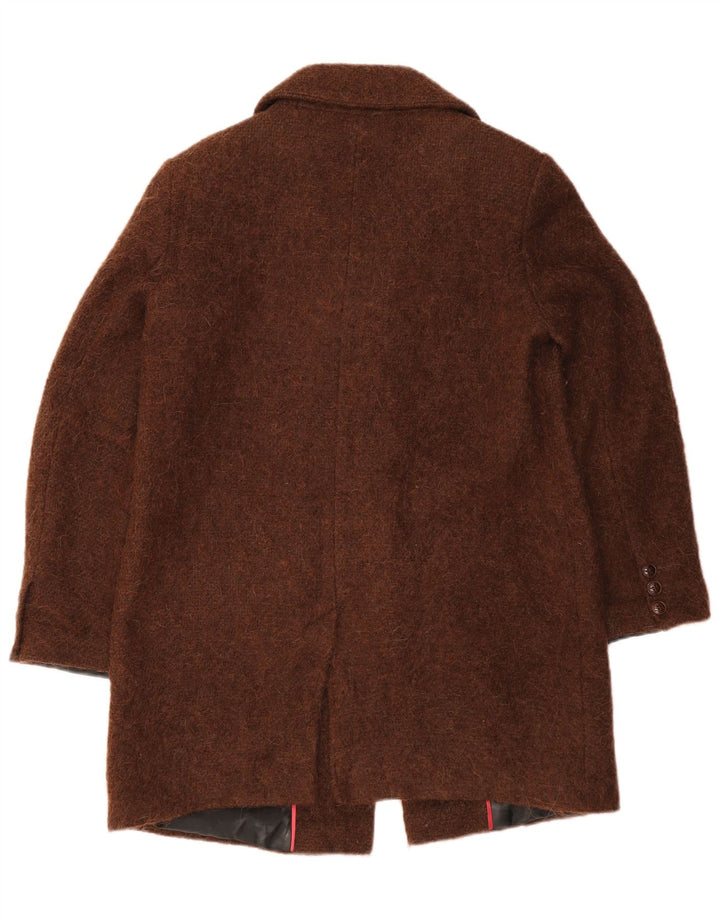 Franco Callegari Womens Overcoat EU 38 Medium Brown Wool