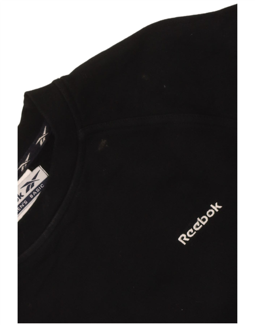 Reebok Womens Sweatshirt Jumper UK 12 Medium Black Cotton