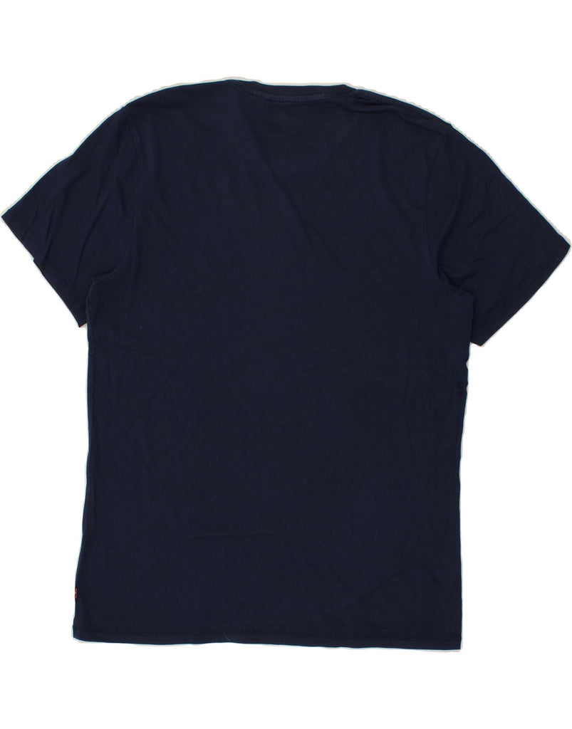 LEVI'S Mens Graphic T-Shirt Top Large Navy Blue Vintage Levi's and Second-Hand Levi's from Messina Hembry 