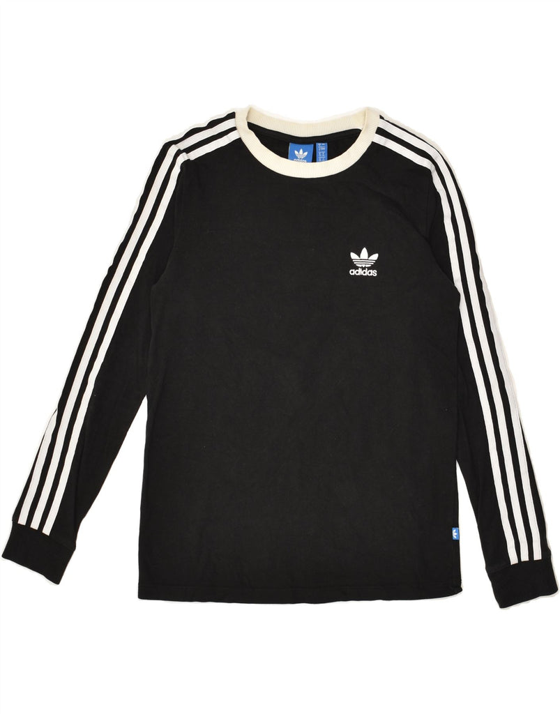 ADIDAS Womens Top Long Sleeve UK 8 Small Black | Vintage Adidas | Thrift | Second-Hand Adidas | Used Clothing | Messina Hembry 