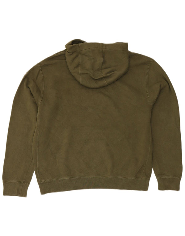 Nike Mens Hoodie Jumper Medium Khaki Cotton