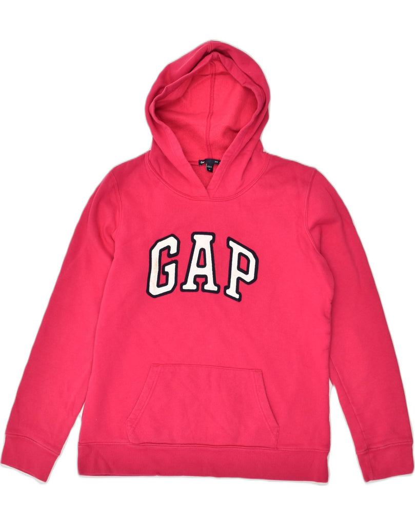 GAP Womens Graphic Hoodie Jumper UK 14 Medium Pink | Vintage Gap | Thrift | Second-Hand Gap | Used Clothing | Messina Hembry 