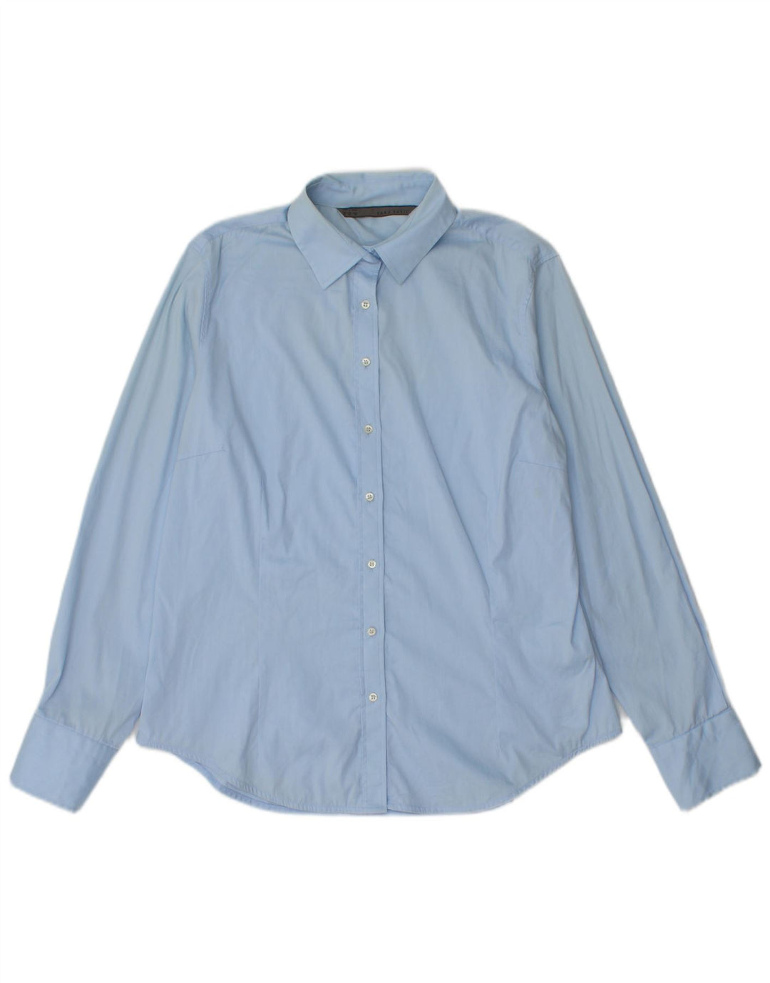 Zara Womens Shirt UK 18 XL Blue Cotton