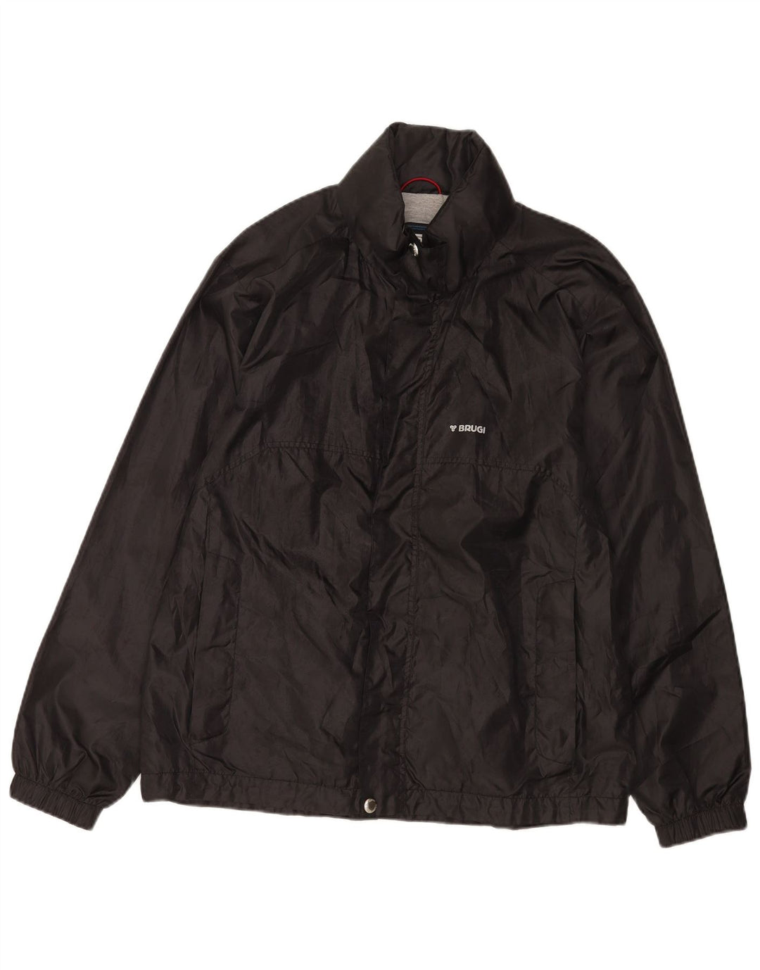 Brugi Mens Rain Jacket UK 40 Large Black Polyester