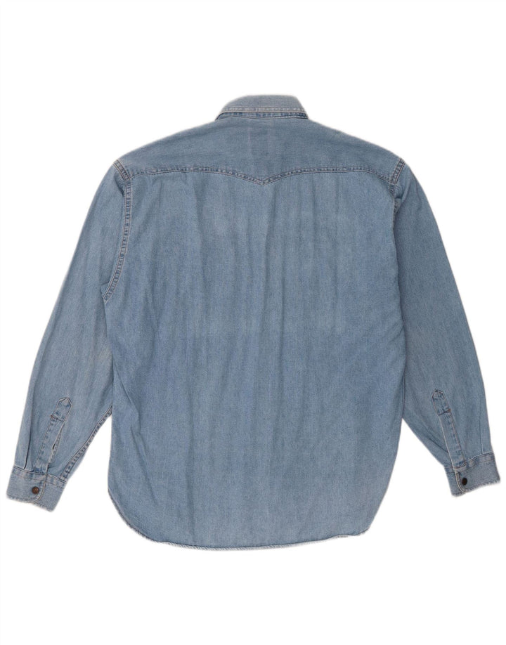 Cassuci Mens Denim Shirt Small Blue Cotton