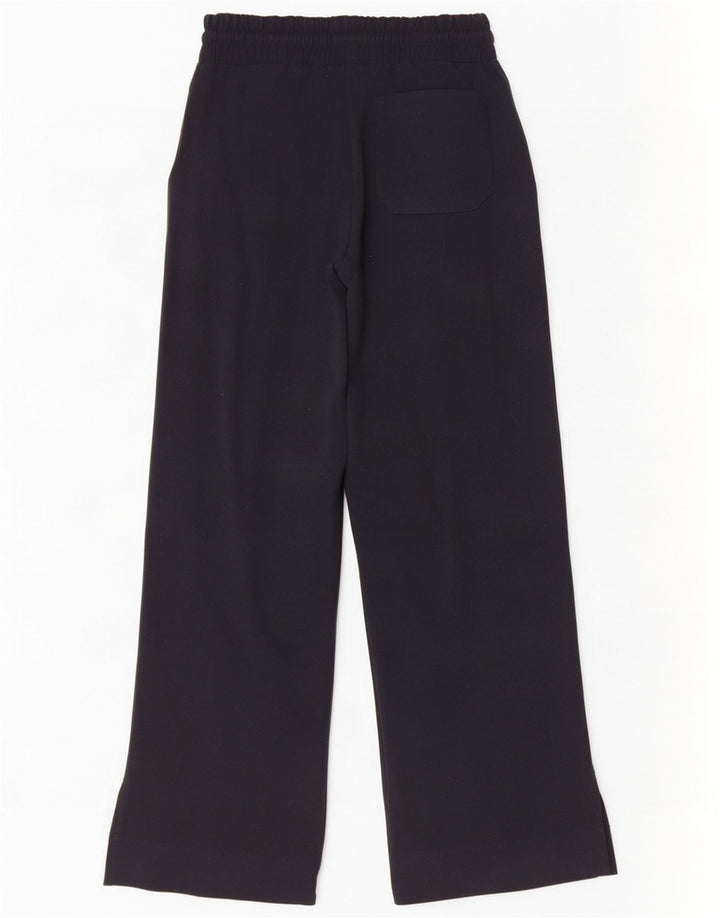 Reiss Womens Wide Leg Tracksuit Trousers UK 10 Small Black Polyester