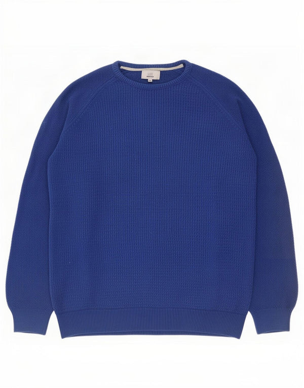 Marks & Spencer Mens Regular Fit Boat Neck Jumper Sweater 2XL Navy Blue
