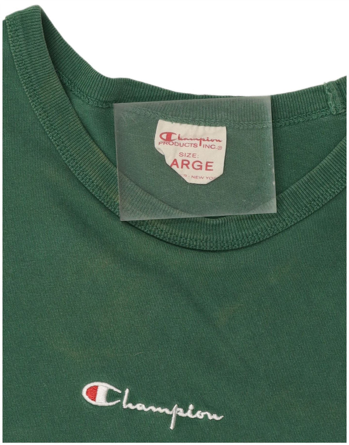 Champion Mens T-Shirt Top Large Green