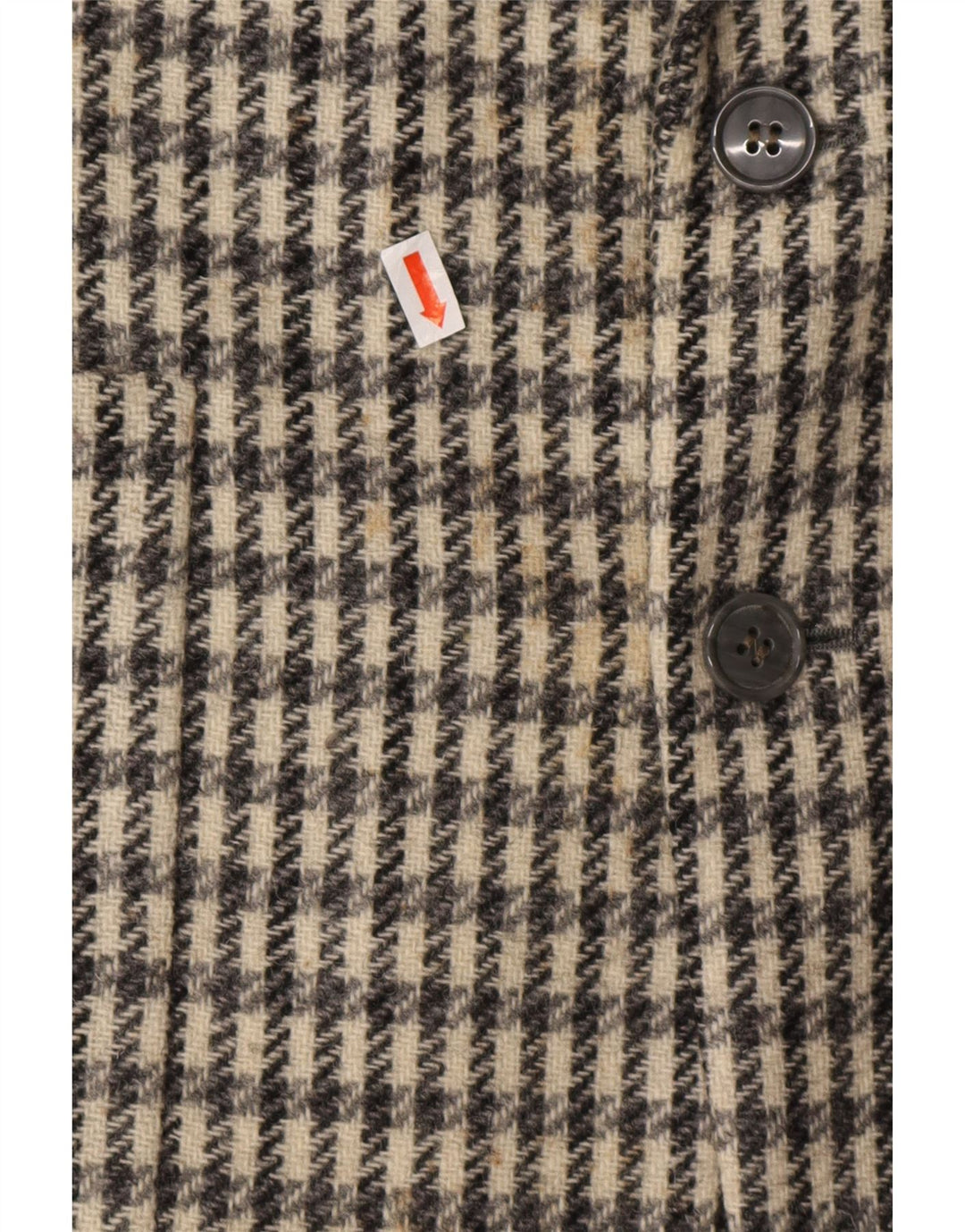 DEI FILZI Mens 3 Button Blazer Jacket IT 48 Medium Grey Houndstooth