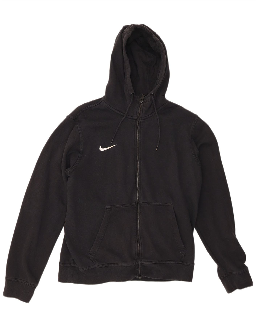 NIKE Mens Zip Hoodie Sweater Medium Black