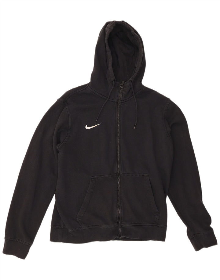 NIKE Mens Zip Hoodie Sweater Medium Black