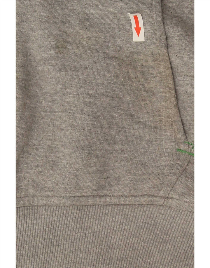 Puma Mens Graphic Sleeveless Zip Hoodie Sweater Small Grey