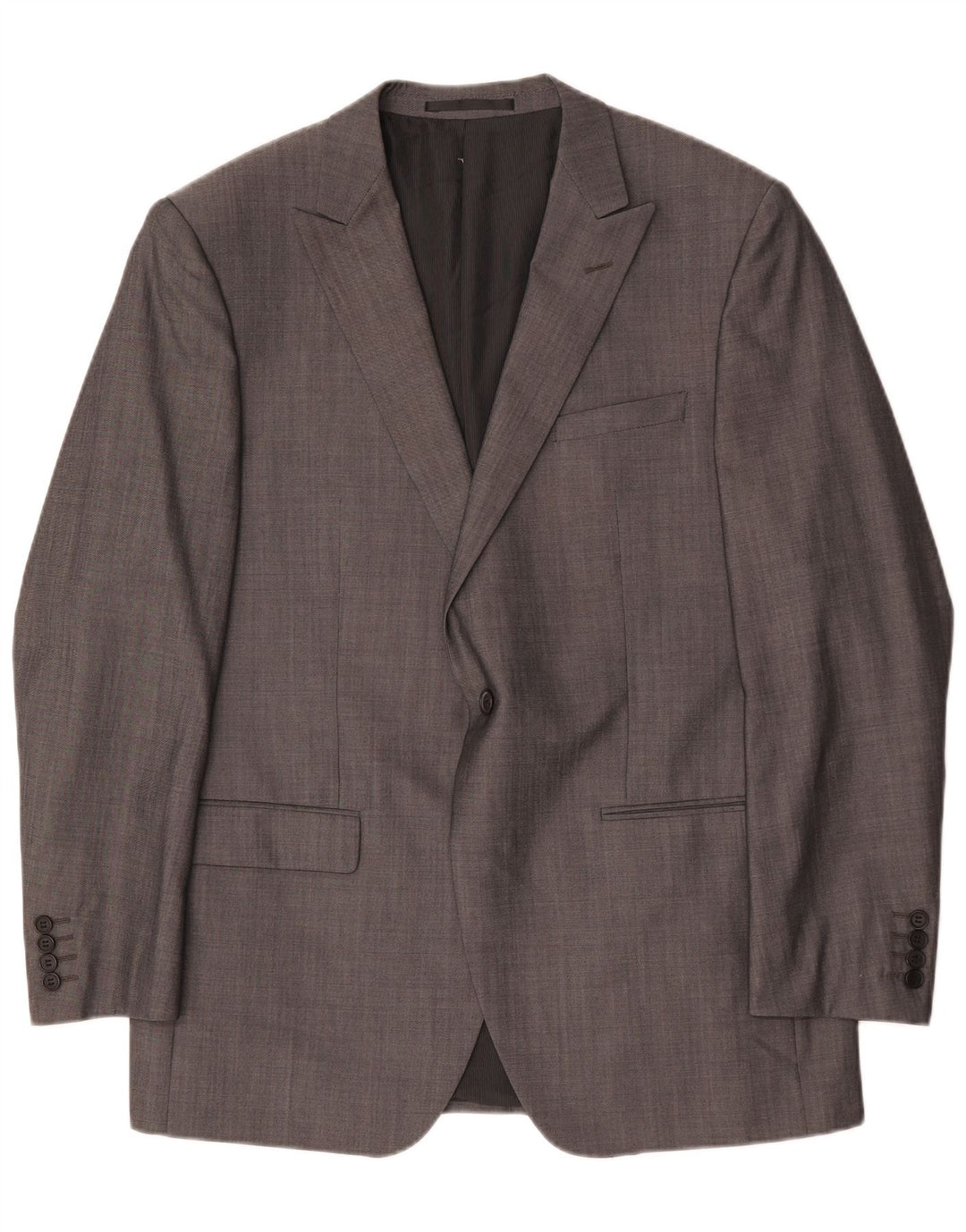 Marks & Spencer Mens Autograph 1 Button Blazer Jacket UK 42 Large Grey Wool
