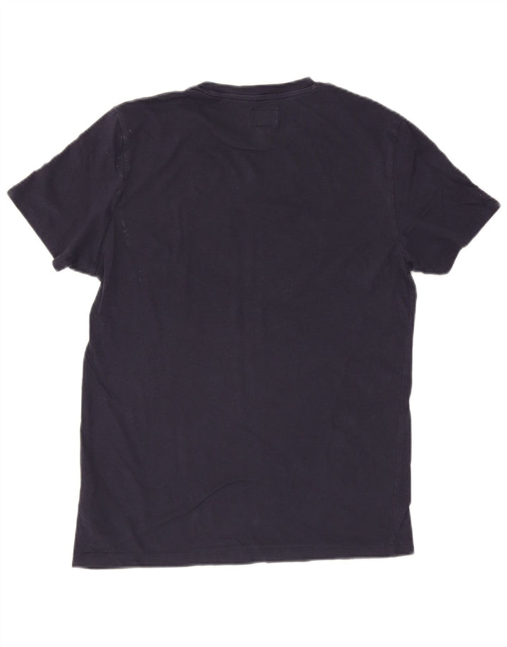 WRANGLER Mens Graphic T-Shirt Top Small Navy Blue Cotton