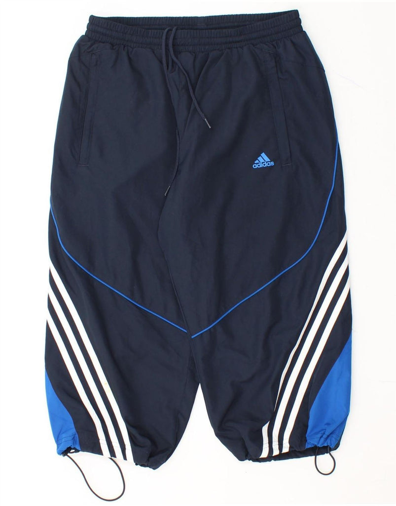 ADIDAS Mens Bermuda Sport Shorts Medium Navy Blue Colourblock Polyester Vintage Adidas and Second-Hand Adidas from Messina Hembry 