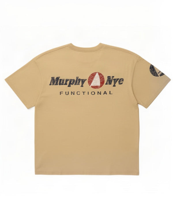 Murphy & Nye Mens Graphic T-Shirt Top 2XL Beige