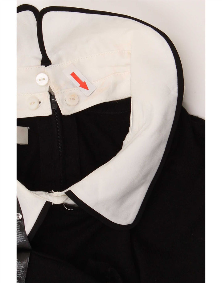 Hobbs Womens Blouse Top UK 18 XL Black Cotton