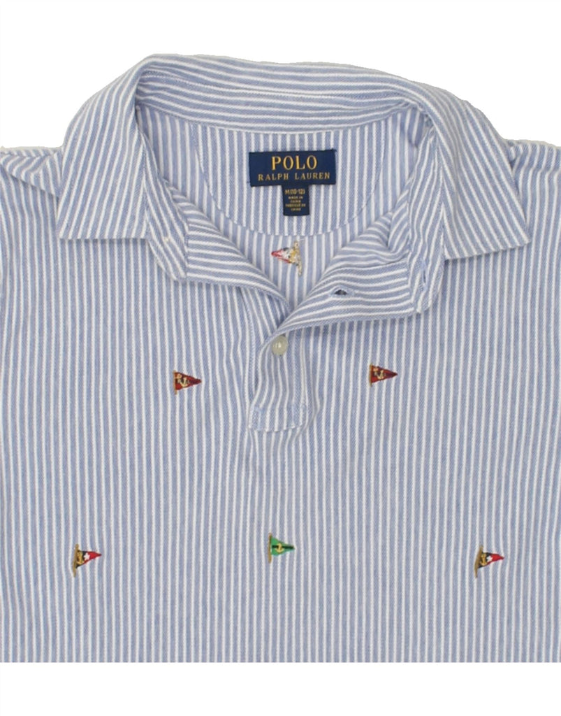 POLO RALPH LAUREN Boys Polo Shirt 10-11 Years Medium  Blue Striped | Vintage Polo Ralph Lauren | Thrift | Second-Hand Polo Ralph Lauren | Used Clothing | Messina Hembry 